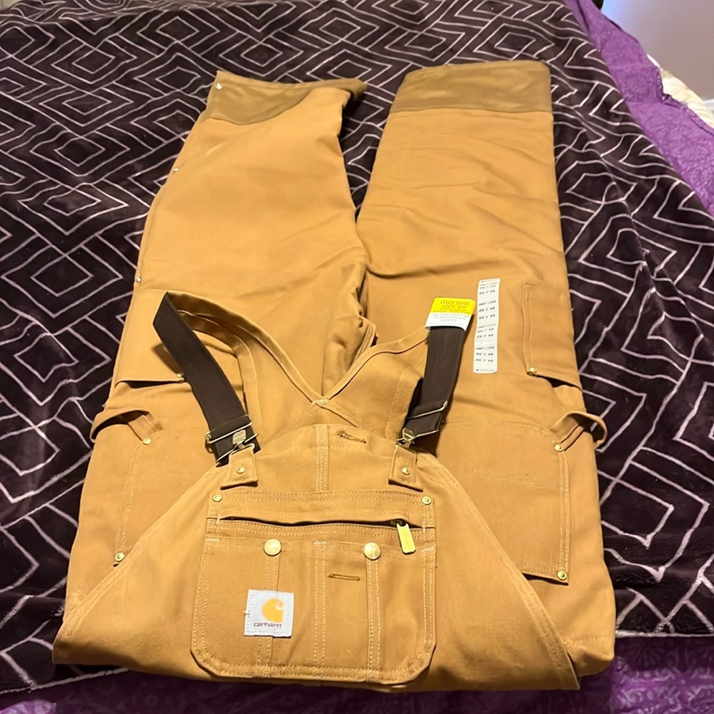 BNWT carhartt bib overalls quilt lined